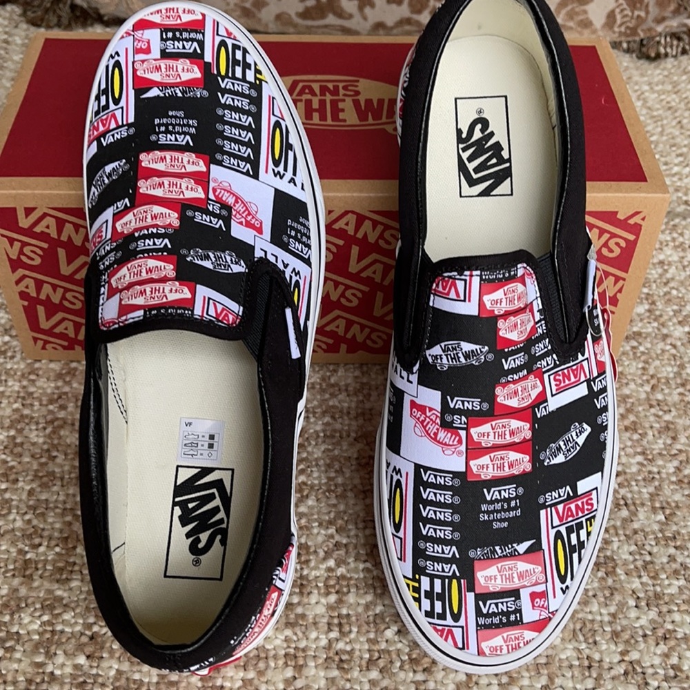 Vans Classic Slip On Label Mix Black/True White WM - Picture 4 of 16
